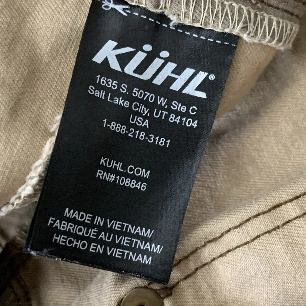 Kuhl Rydr Pants Brown Canvas Style 5016 34 X 32 Actual 31